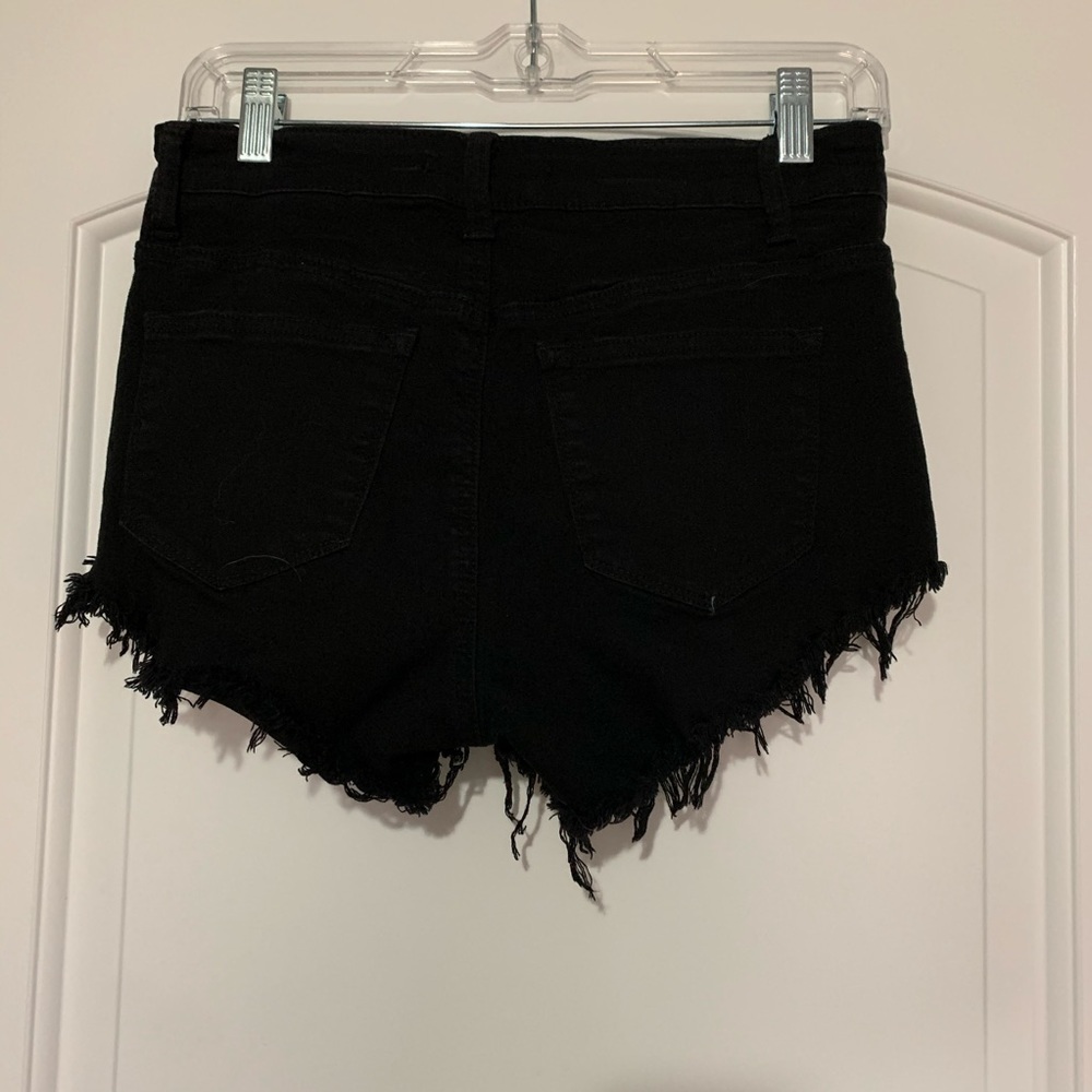 Black Denim Shorts